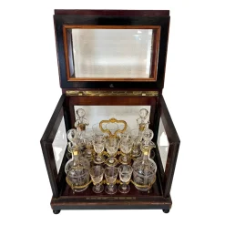 Napoleon III Likörkaraffe aus Kristallglas von Baccarat, Frankreich, 1880er, 21er Set