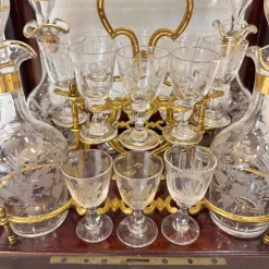 Napoleon III Likörkaraffe aus Kristallglas von Baccarat, Frankreich, 1880er, 21er Set