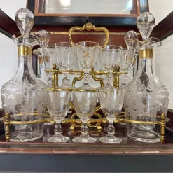 Napoleon III Likörkaraffe aus Kristallglas von Baccarat, Frankreich, 1880er, 21er Set