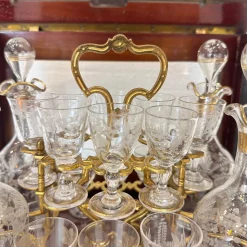 Napoleon III Likörkaraffe aus Kristallglas von Baccarat, Frankreich, 1880er, 21er Set