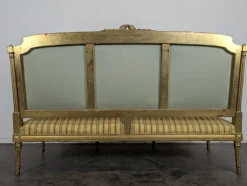 Napoleon III Louis XVI Sofa aus vergoldetem Holz