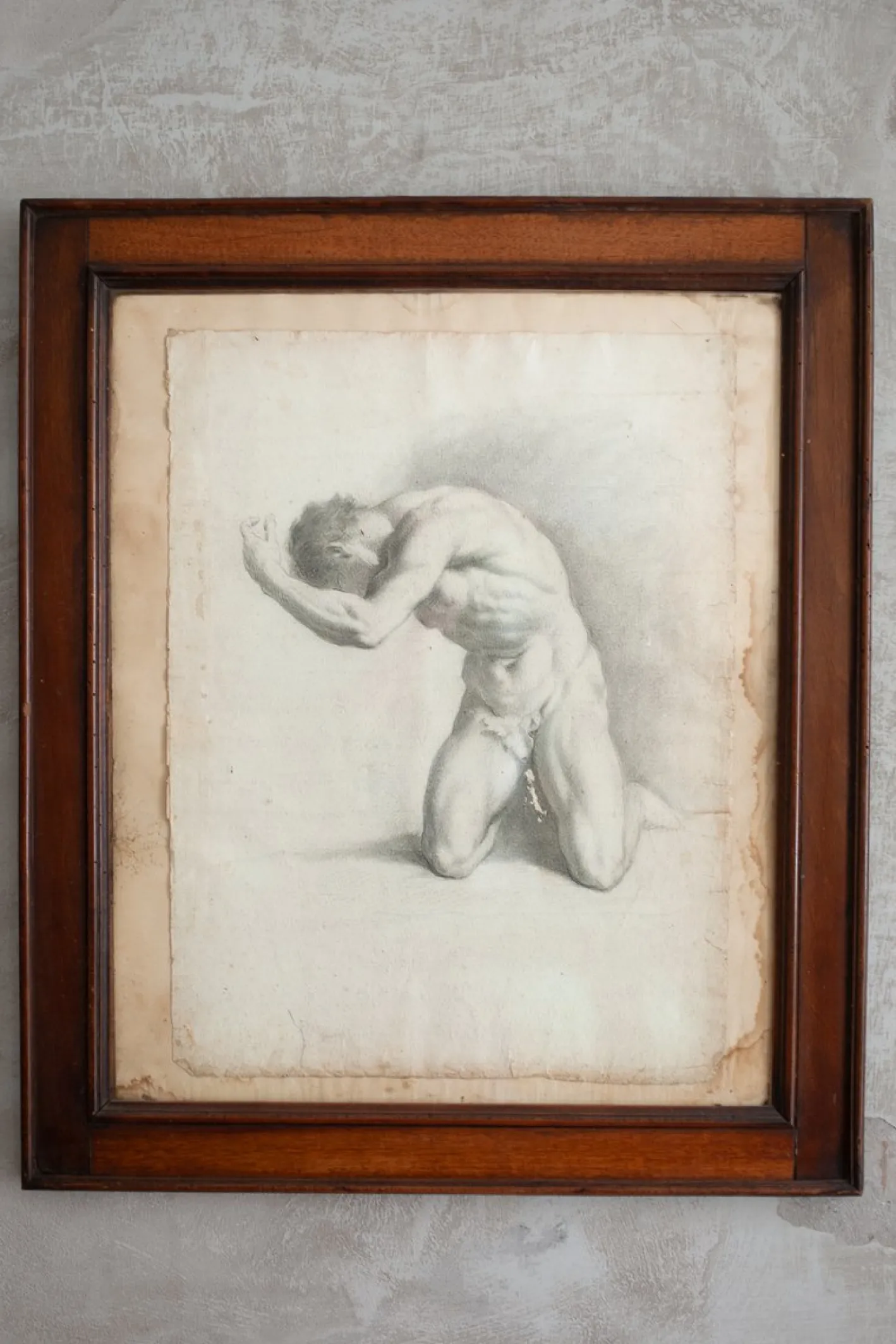 Neoklassizistische Künstler, Akademische Akte, Frühes 19. Jh., Bleistiftzeichnungen, Eingerahmt, 2er Set