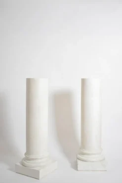 Neoklassizistische Säulen aus Gips, 1930er, 2er Set
