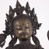 Nepalesische Skulptur einer weiblichen Gottheit in Kupferlegierung, 19. Jh