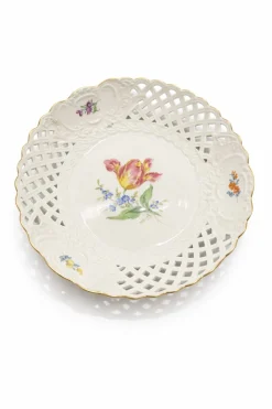 Netzförmiger Tafelaufsatz aus Porzellan mit floraler Dekoration von Meissen Porcelain, 1970er