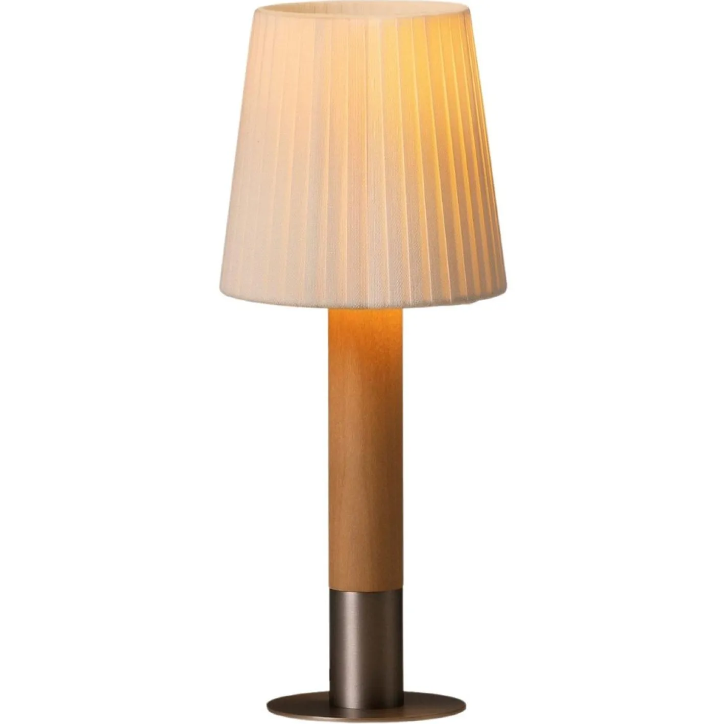 Nickel Básica Mínima Tischlampe von Santiago Roqueta für Santa & Cole