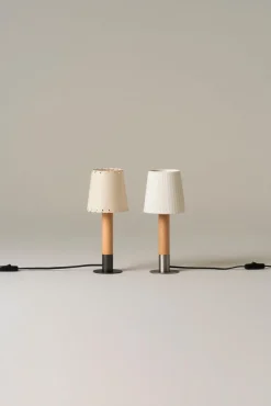 Nickel Básica Mínima Tischlampe von Santiago Roqueta für Santa & Cole