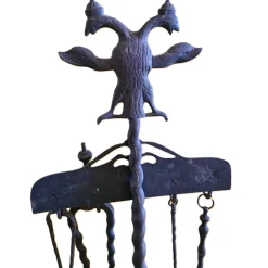 Niederländische Kamingarnitur aus Messing, 1890er