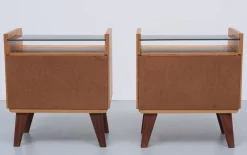 Niederländische Mid-Century Nachttische aus Teak, 1960er, 2er Set