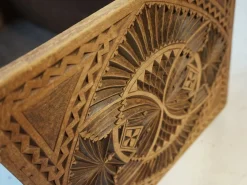 Niederländischer Übertopf aus geschnitztem Holz, 1890er