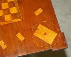 Niederländischer Schach Poker Spieltisch mit Intarsien, 1800