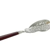 Niederländischer Silber Fisch Servierlöffel mit Achat, Dänemark, 19. Jh