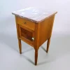 Niederländischer Vintage Art Deco Nachttisch aus Eiche mit Marmorplatte, 1930er