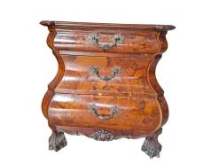 Niederländischer Vintage Barock Triptychon Schrank & Nachttische mit Intarsien, 1920er, 3er Set