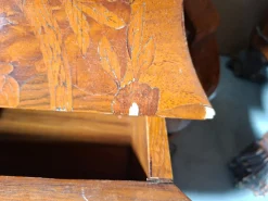 Niederländischer Vintage Barock Triptychon Schrank & Nachttische mit Intarsien, 1920er, 3er Set