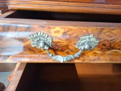 Niederländischer Vintage Barock Triptychon Schrank & Nachttische mit Intarsien, 1920er, 3er Set