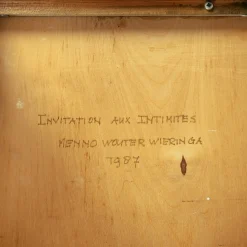 Niederländische Vis-a-Vis Bank aus Birnenholz im Stil von Mackingtosh, 1984