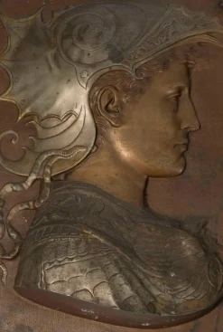 Niedrige Napoleon III Reliefs aus Gusseisen, 19. Jh., 2er Set