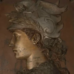 Niedrige Napoleon III Reliefs aus Gusseisen, 19. Jh., 2er Set