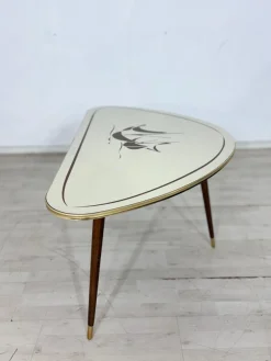 Nierenförmiger Mid-Century Couchtisch mit Grafischem Dekor