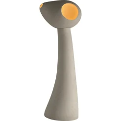 Nomad II:07 Lampe aus weißem Sandsteinzeug von Sofia Karnukaeva