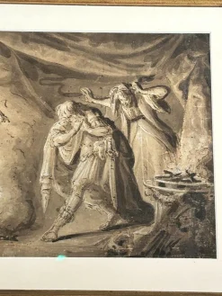 Nordischer Künstler, Hexerei, Tinte und Bleiweiß auf Papier, 17. Jh