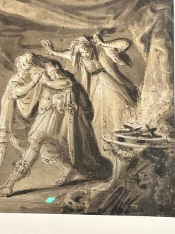Nordischer Künstler, Hexerei, Tinte und Bleiweiß auf Papier, 17. Jh