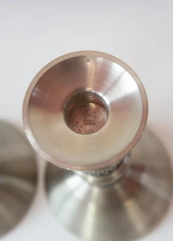 Norwegische Vintage Kerzenhalter aus Zinn, Mästad, Norwegen, 2er Set