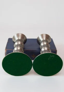 Norwegische Vintage Kerzenhalter aus Zinn, Mästad, Norwegen, 2er Set