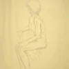 Nudes, Original Bleistiftzeichnung, Mitte des 20. Jh