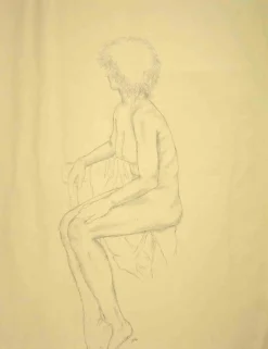 Nudes, Original Bleistiftzeichnung, Mitte des 20. Jh