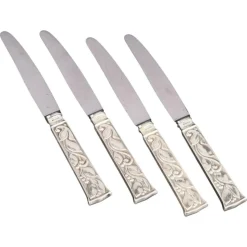 Obstmesser aus Sterling Silber und Edelstahl von Evald Nielsen, 1930er, 4er Set