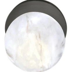 Ofione Wandlampe aus gebürstetem schwarzem Metall von Alabastro Italiano
