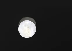 Ofione Wandlampe aus gebürstetem schwarzem Metall von Alabastro Italiano