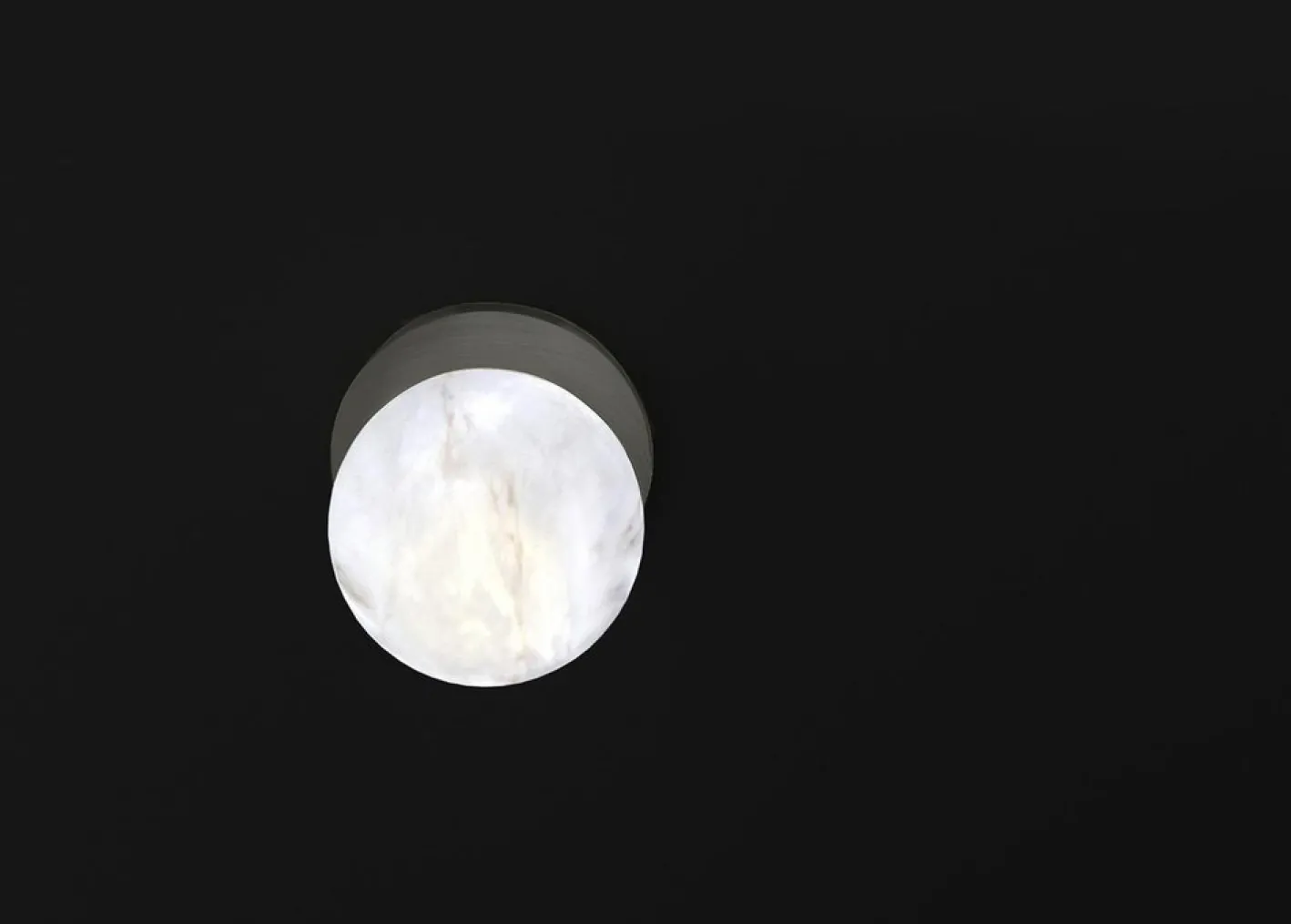 Ofione Wandlampe aus gebürstetem schwarzem Metall von Alabastro Italiano
