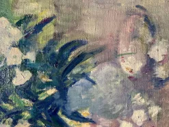 Olga Bogaevskaja, Hellblauer Blumenstrauß, Ölgemälde, 1983