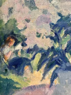 Olga Bogaevskaja, Hellblauer Blumenstrauß, Ölgemälde, 1983