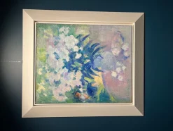 Olga Bogaevskaja, Hellblauer Blumenstrauß, Ölgemälde, 1983