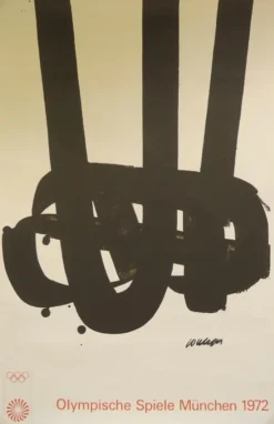 Olympische Spiele München Poster von Pierre Soulages, 1972