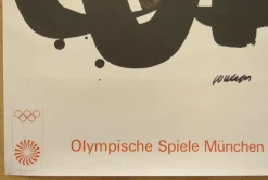 Olympische Spiele München Poster von Pierre Soulages, 1972