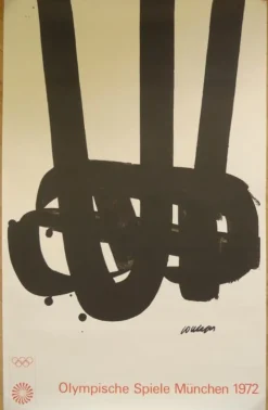 Olympische Spiele München Poster von Pierre Soulages, 1972