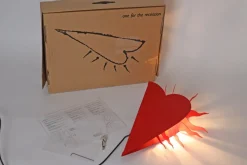 One for the Recession Wandlampe in Roter Herzform von Ingo Maurer, 1994