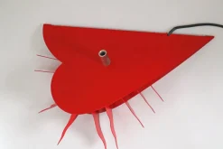 One for the Recession Wandlampe in Roter Herzform von Ingo Maurer, 1994