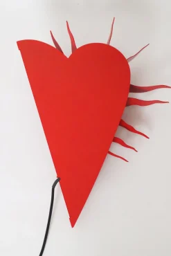 One for the Recession Wandlampe in Roter Herzform von Ingo Maurer, 1994