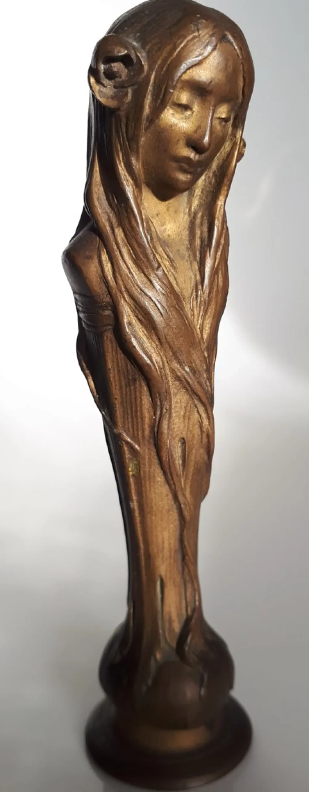 Ophelia aus Vergoldeter Bronze von Maurice Bouval, 1890er