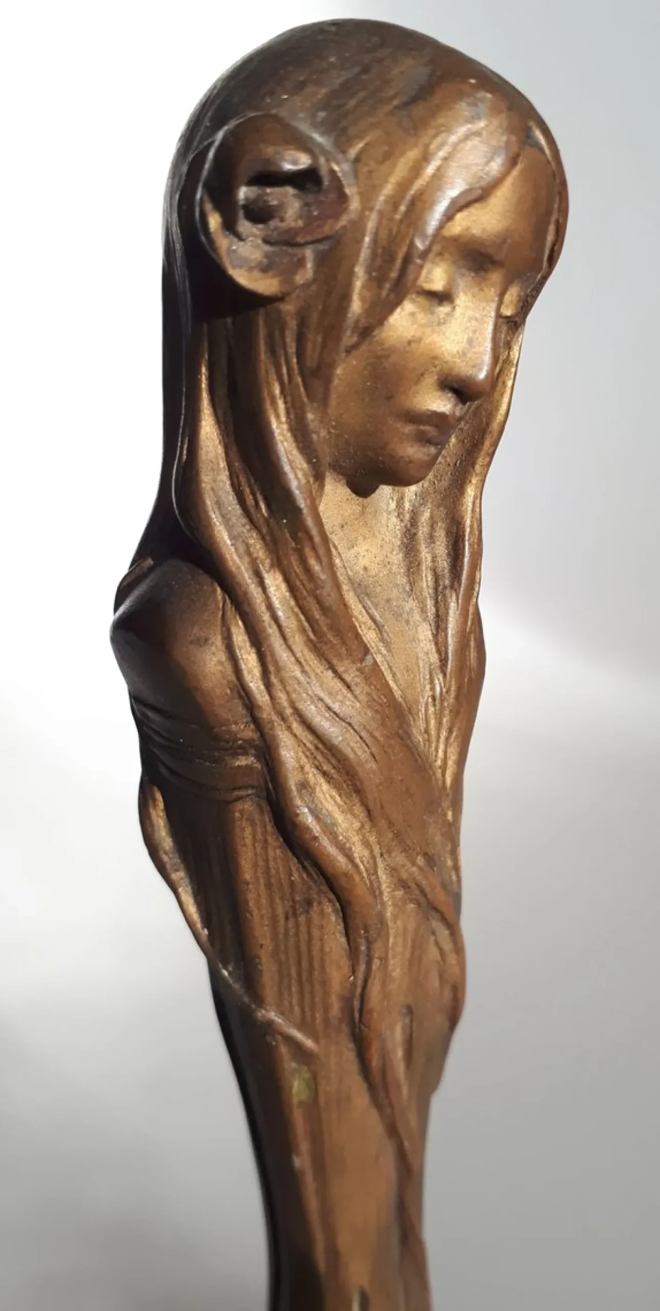 Ophelia aus Vergoldeter Bronze von Maurice Bouval, 1890er
