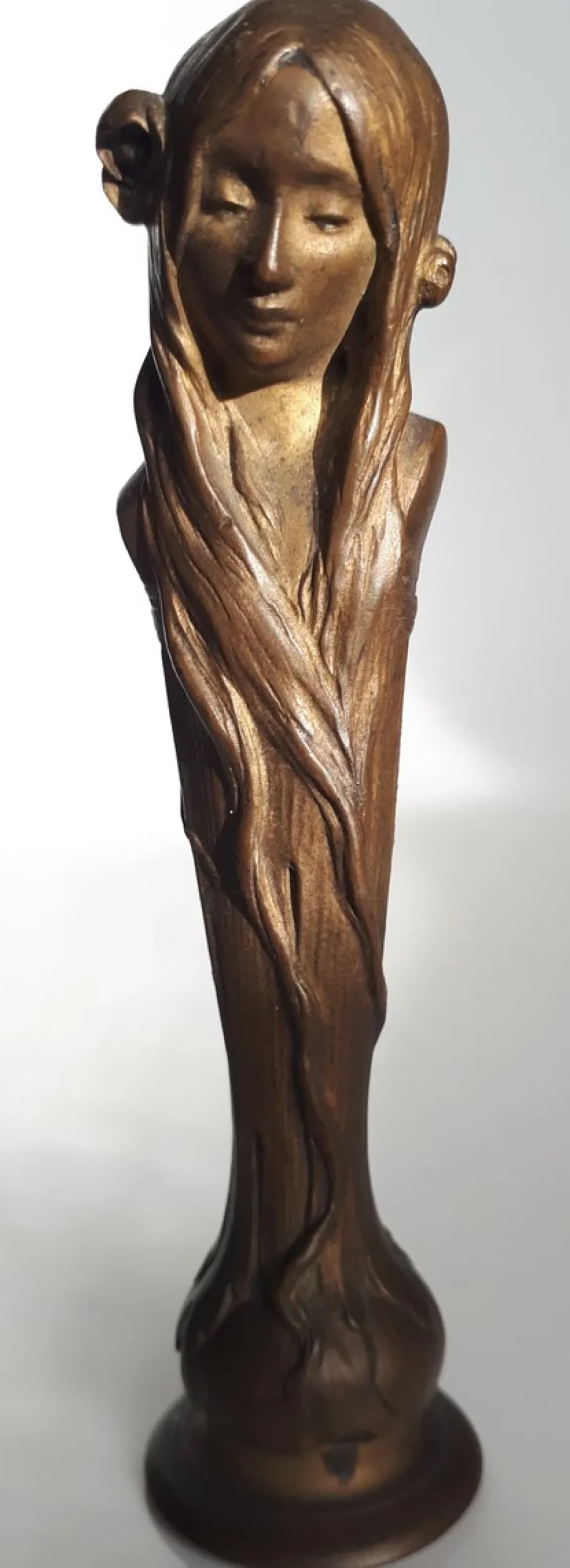 Ophelia aus Vergoldeter Bronze von Maurice Bouval, 1890er