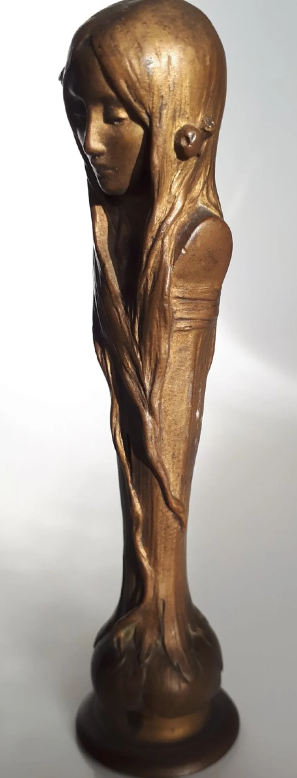 Ophelia aus Vergoldeter Bronze von Maurice Bouval, 1890er
