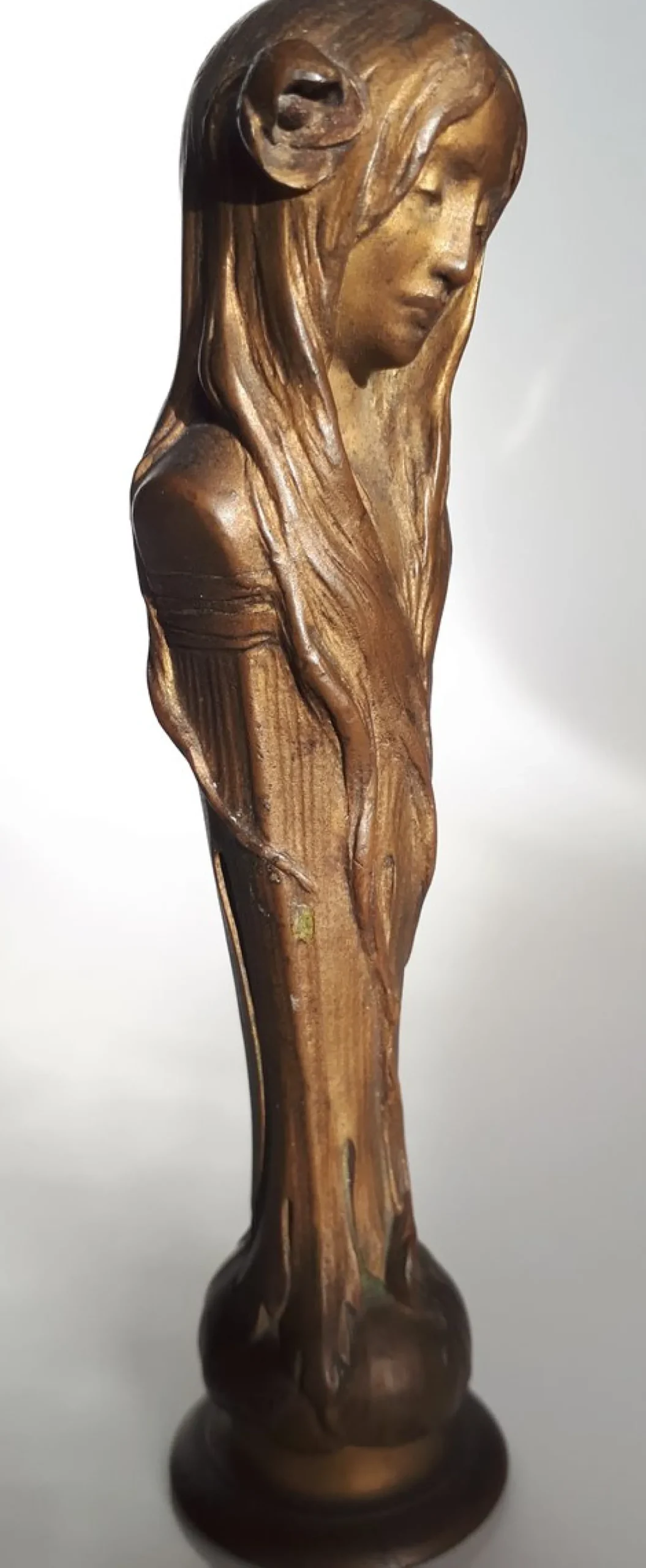 Ophelia aus Vergoldeter Bronze von Maurice Bouval, 1890er