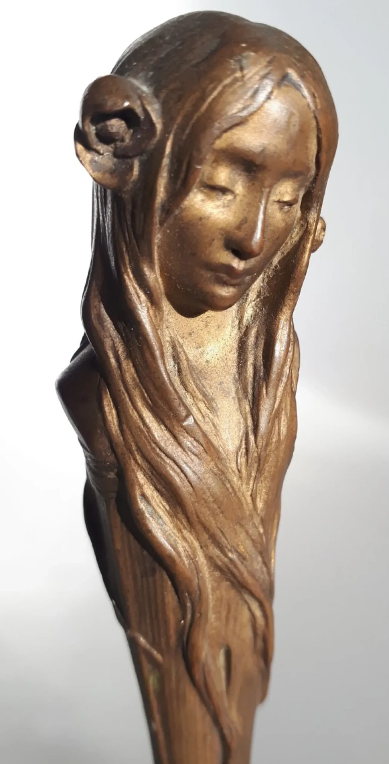 Ophelia aus Vergoldeter Bronze von Maurice Bouval, 1890er